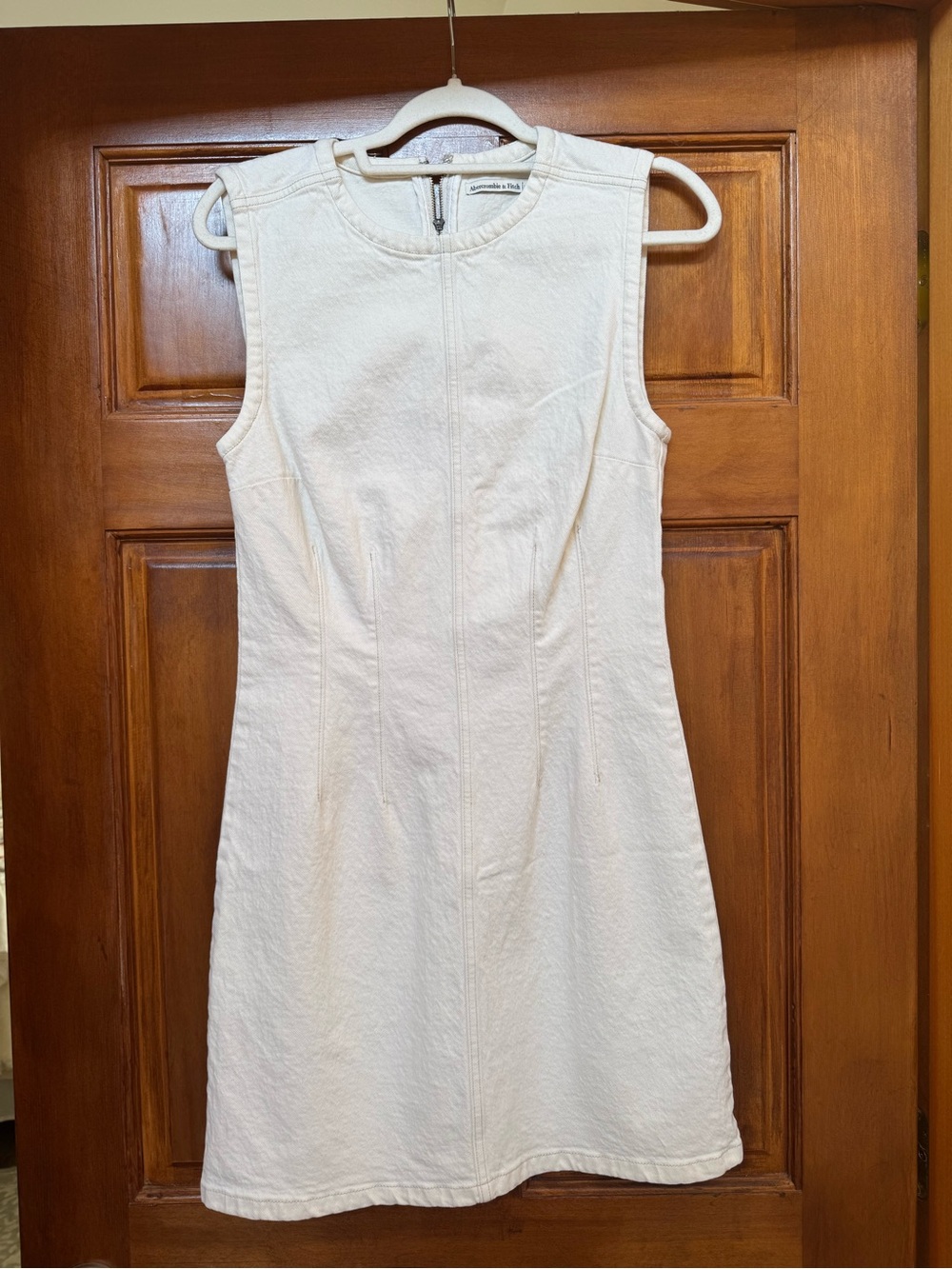 Abercrombie & Fitch White Denim Sleeveless Dress